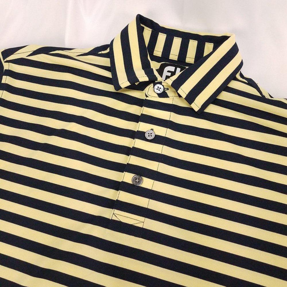 FootJoy Polo Golf Shirt Lisle M Striped M